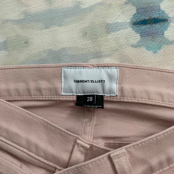 Current/Elliot Pink Denim Straight Leg Jeans - Picture 5 of 6